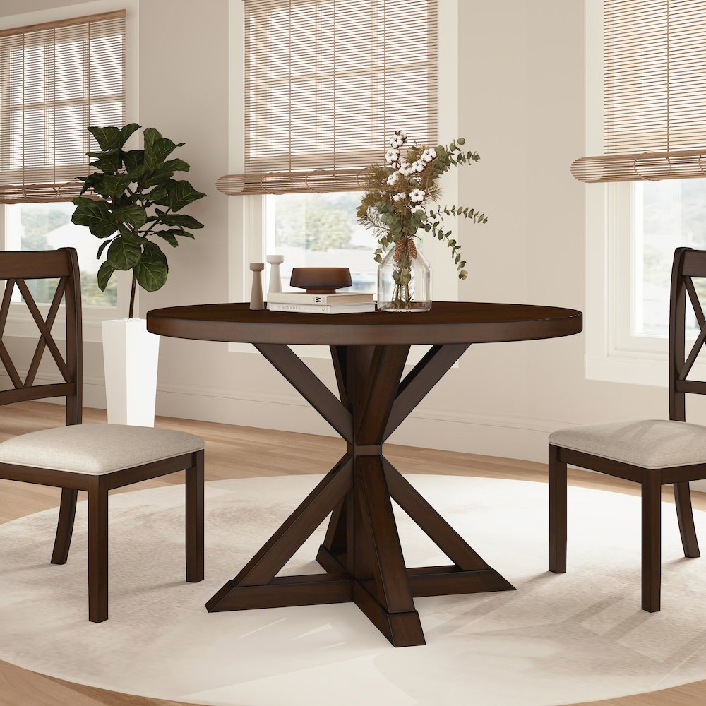 Windvale Cross-Buck Base Dining Table. Picture 5