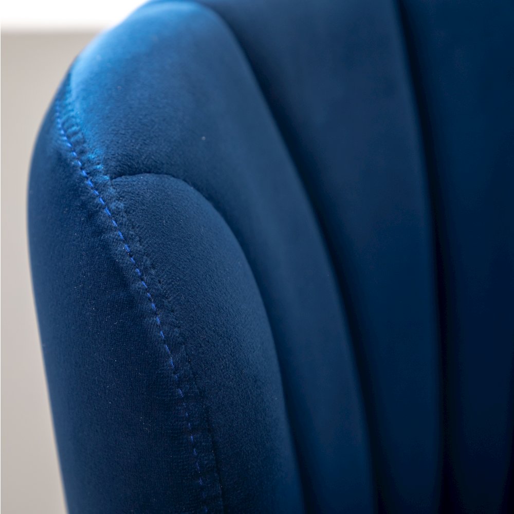 Ellston Upholstered Adjustable Swivel Barstools in Blue, Set of 2. Picture 10