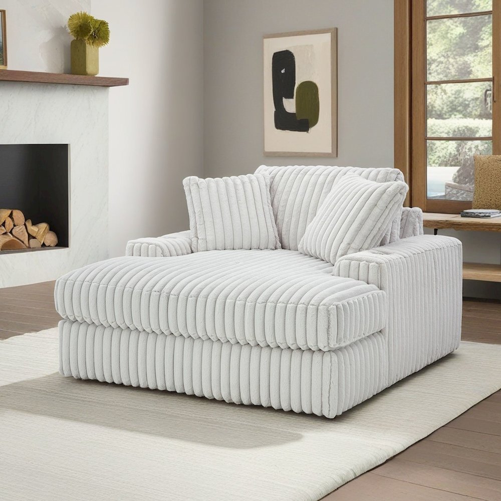 Azulu Upholstered Oversized Chaise, with Cup holders and USB Charging. Picture 6