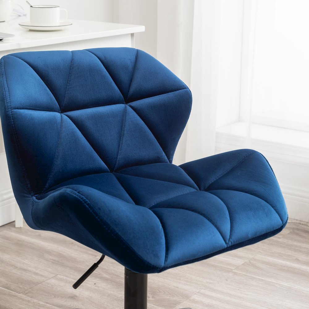 Eldon Diamond Tufted Adjustable Swivel Office Chair, Blue. Picture 6