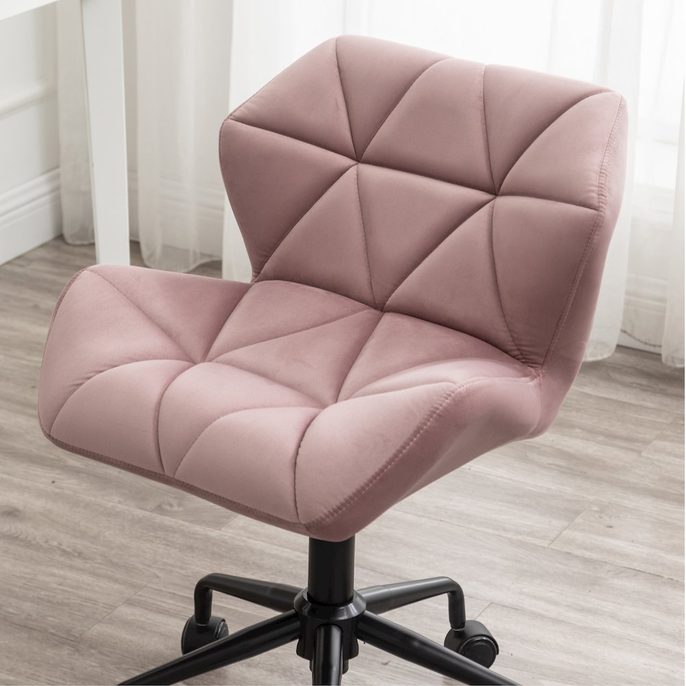 Eldon Diamond Tufted Adjustable Swivel Office Chair, Mauve. Picture 6