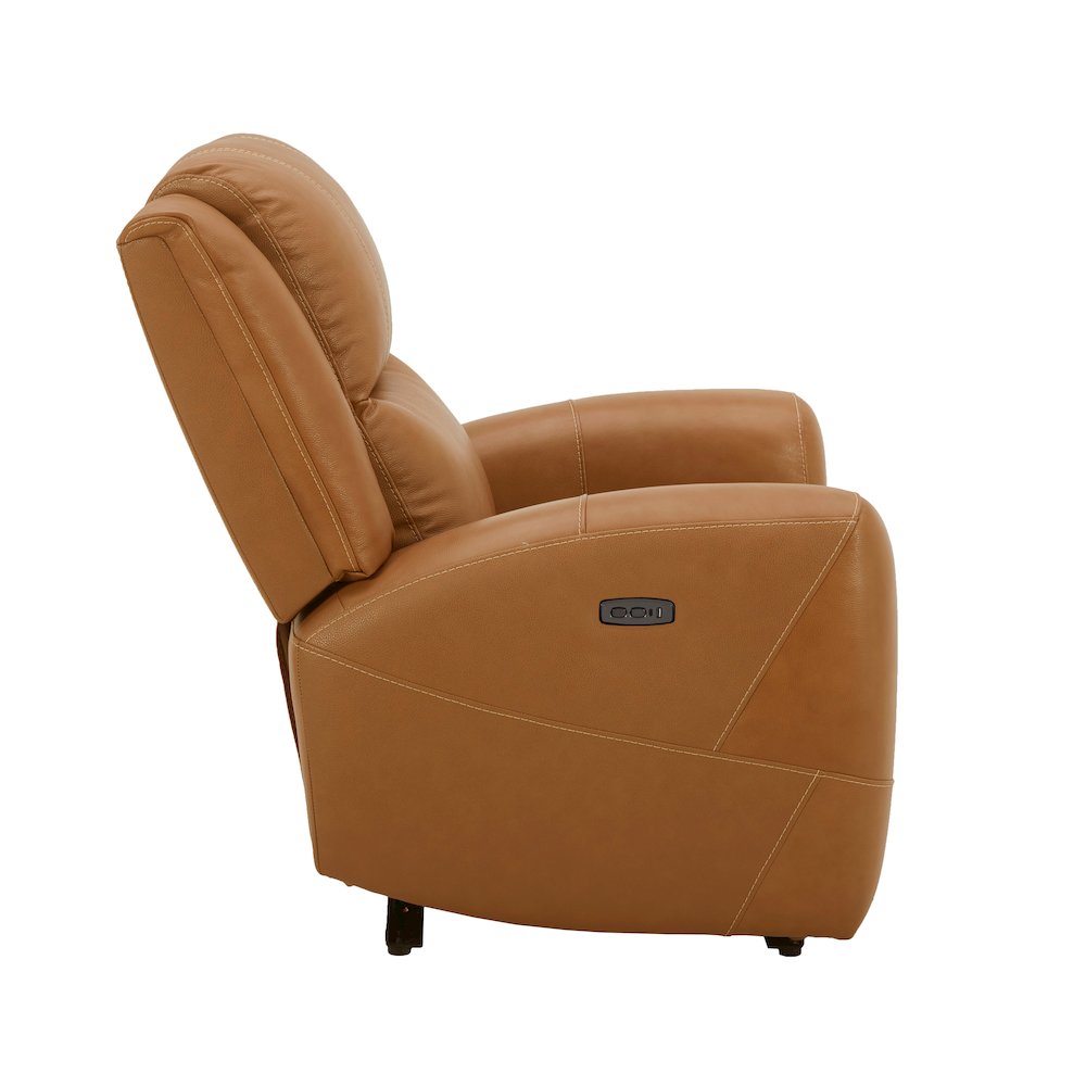 Cozura Leather Power Recliner, Silverado Butternut. Picture 4