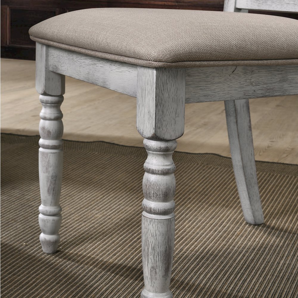 Iris Turned Leg Wood Dining Chair Set of 2. Picture 4