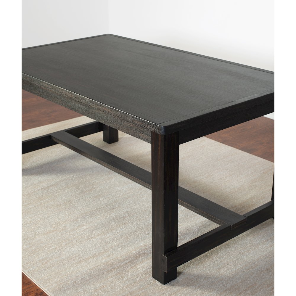 6-Piece Dining Set, Dining Table with 4 Stylish Chairs and a Bench, Blue. Picture 8