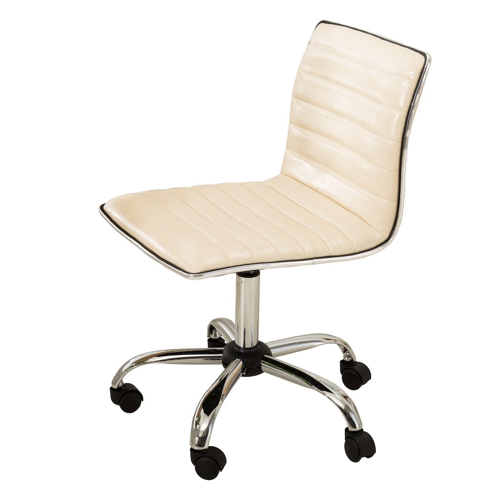 Fremo Chromel Adjustable Air Lift Office Chair in Beige. Picture 1
