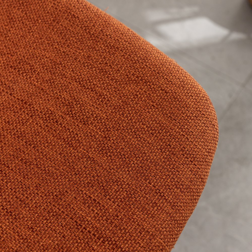 Porth Fabric Kitchen 28.25" Barstools, Set of 2, Orange. Picture 8