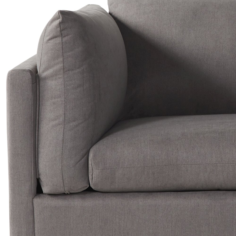 Enda Oversized Living Room Pillow Back Cuddler Arm Chair with Ottoman. Picture 3