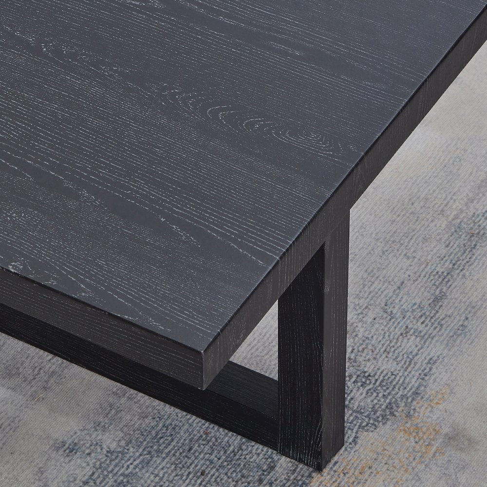 Luno Contemporary End Table, Black. Picture 5