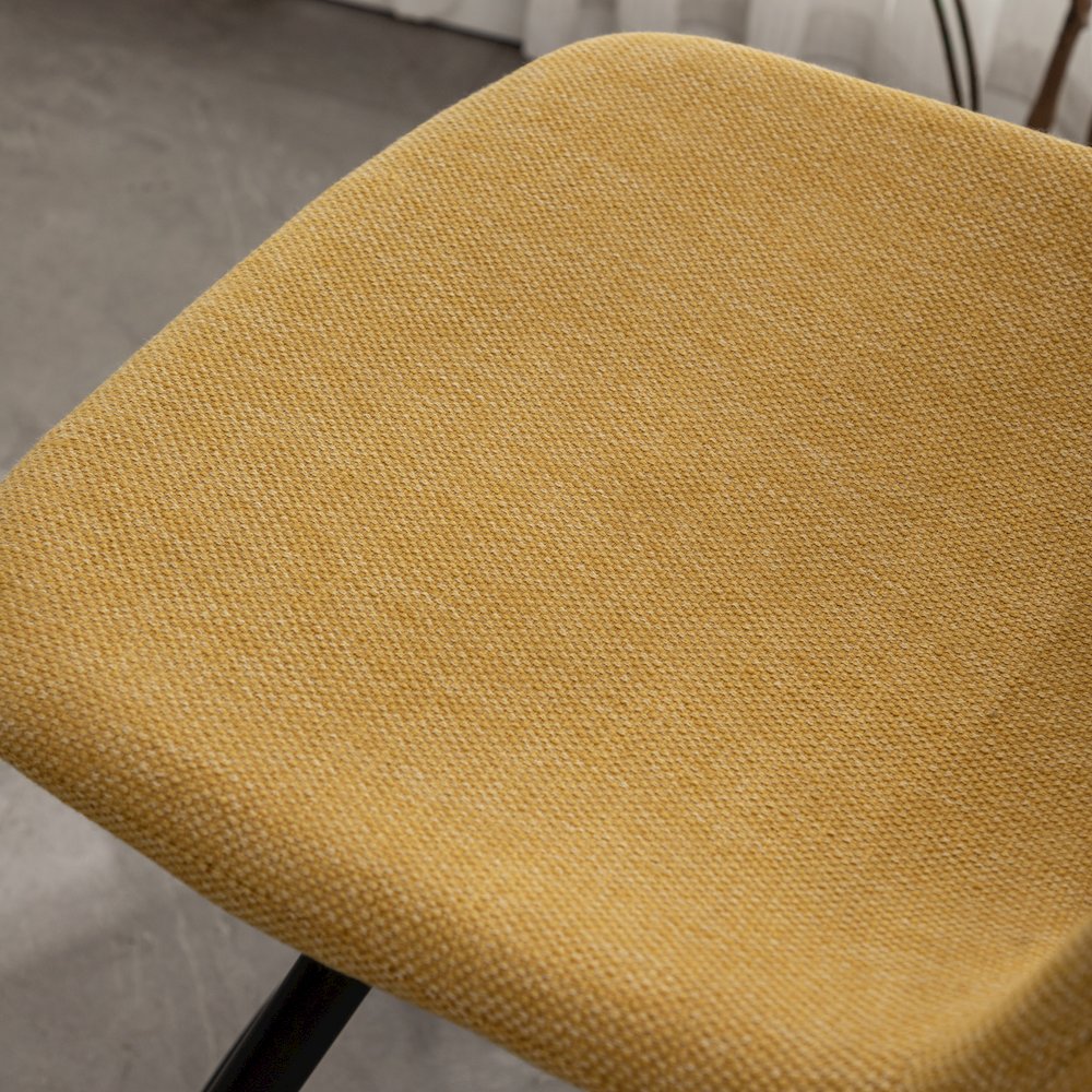 Porth Fabric Kitchen 28.25" Barstools, Set of 2, Yellow. Picture 16