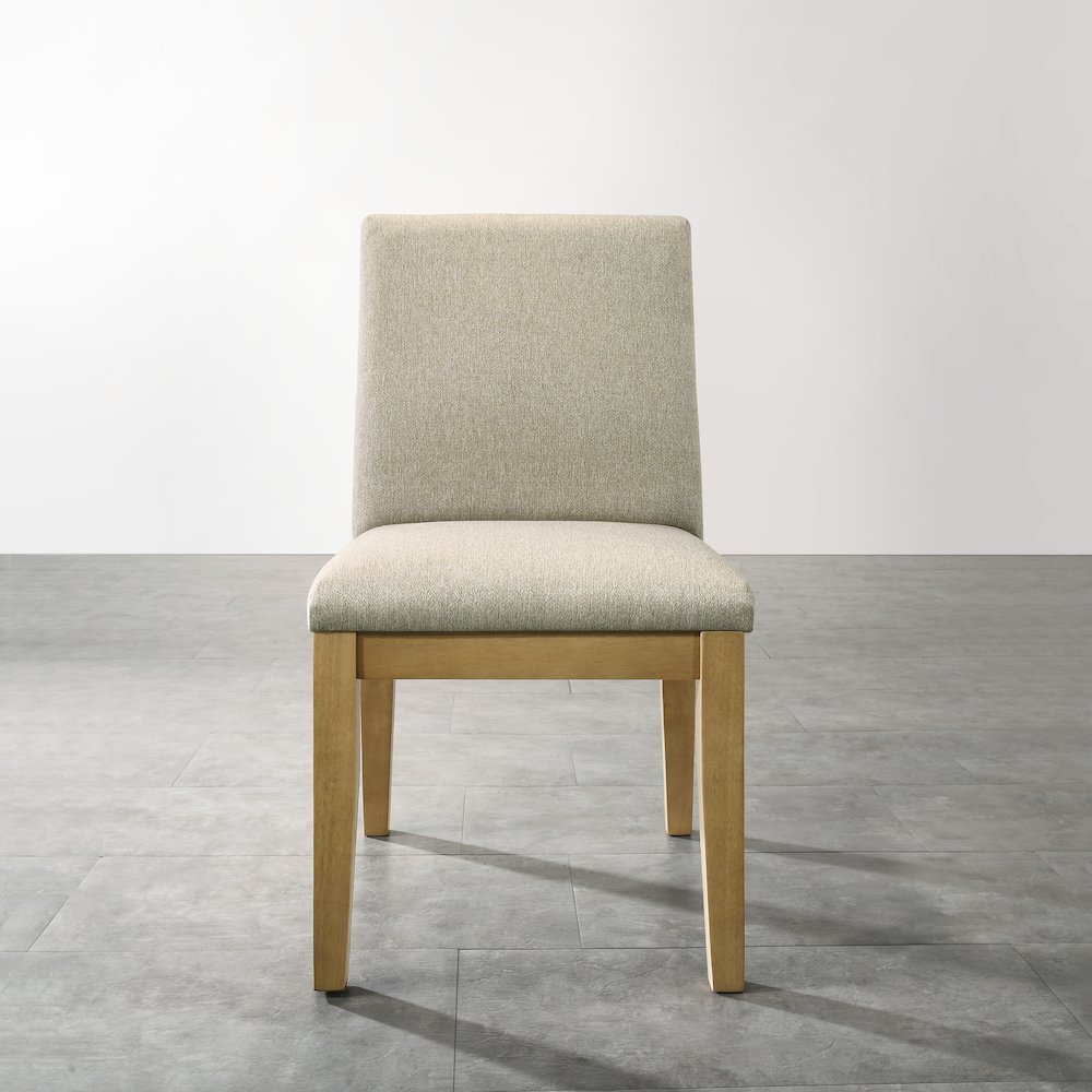 Rocco Contemporary Solid Wood Dining Chairs, Set of 2, Driftwood. Picture 7