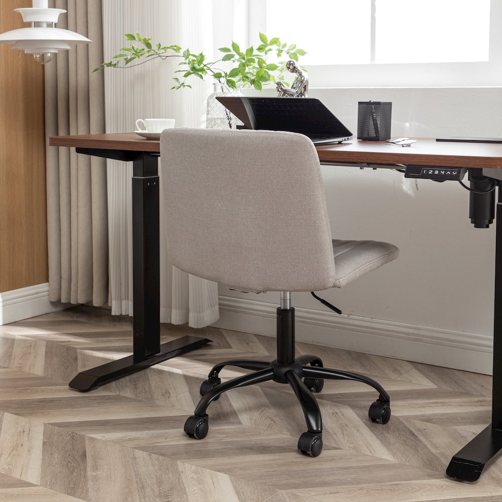 Masar Fabric Swivel Office Chair, Gray. Picture 5