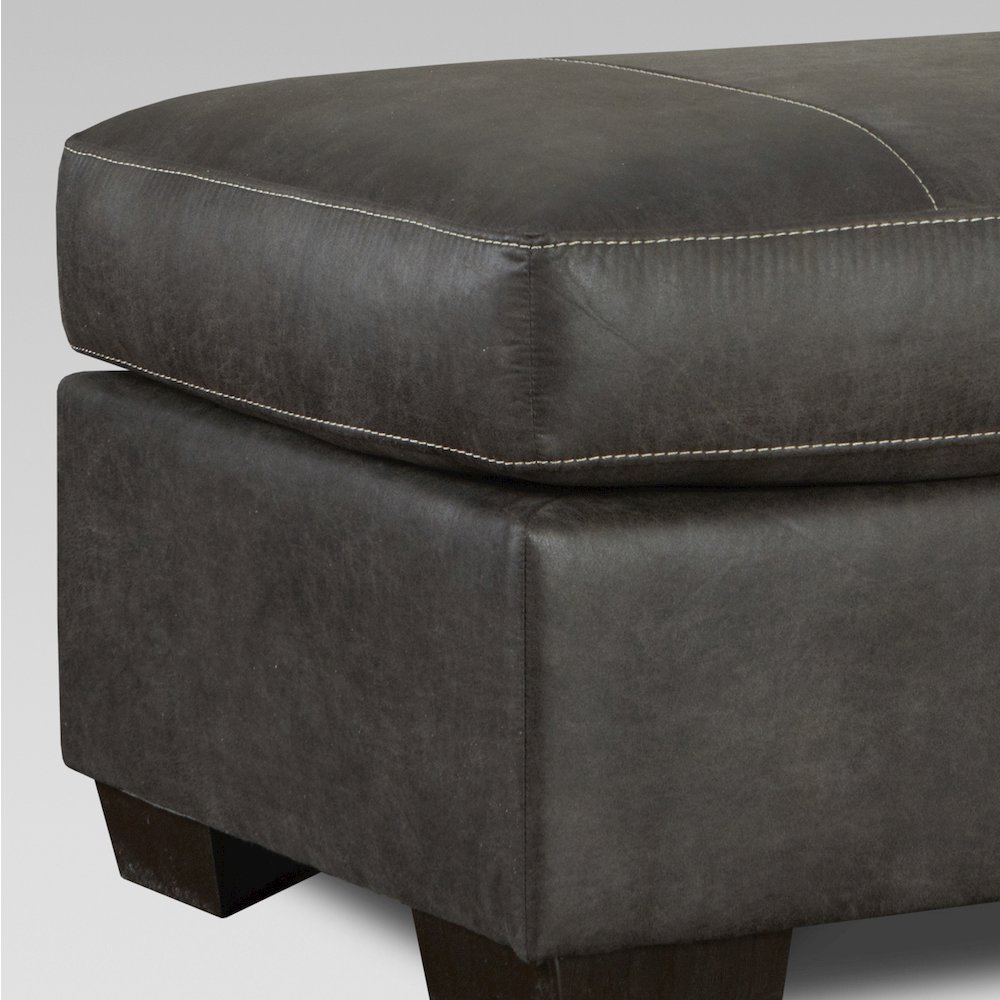 Tirana Contemporary Fabric Pillow-top Arm Chair with Ottoman in Sequoia Ash. Picture 4