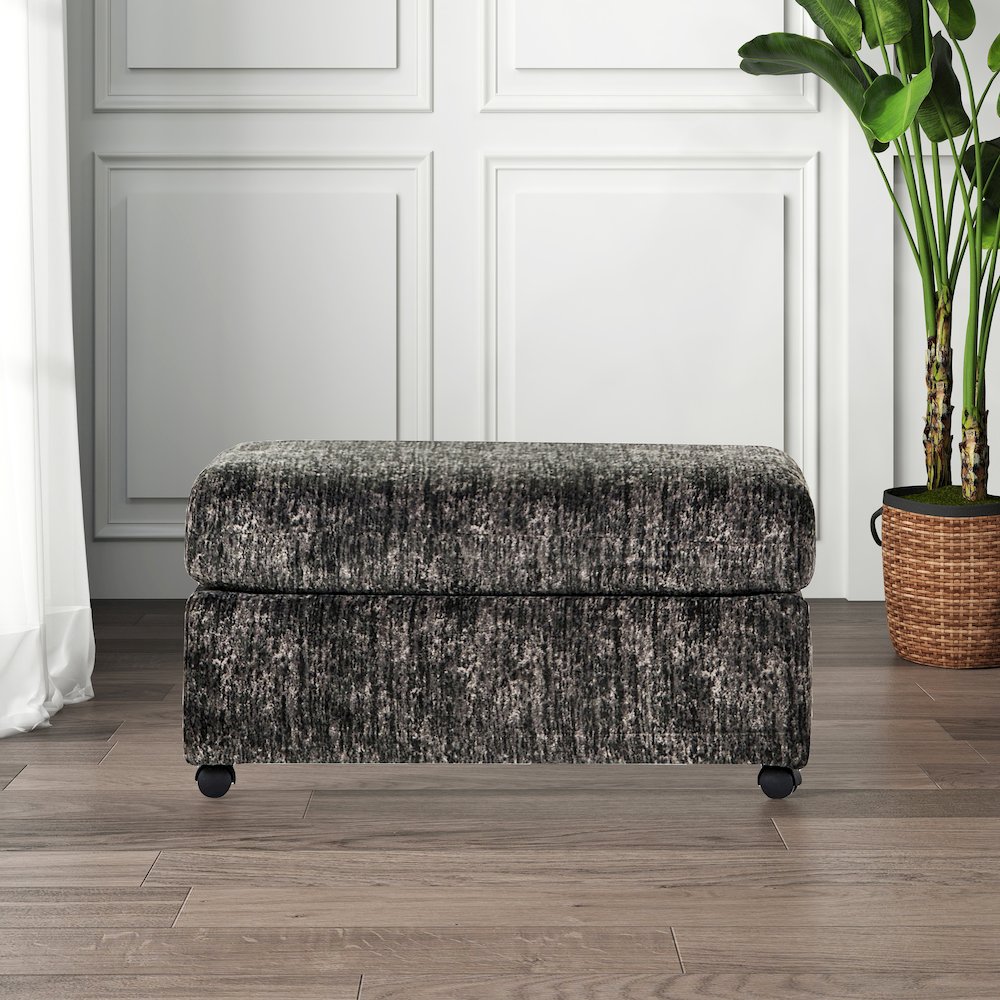Nason Living Room Ottoman, Charcoal. Picture 2