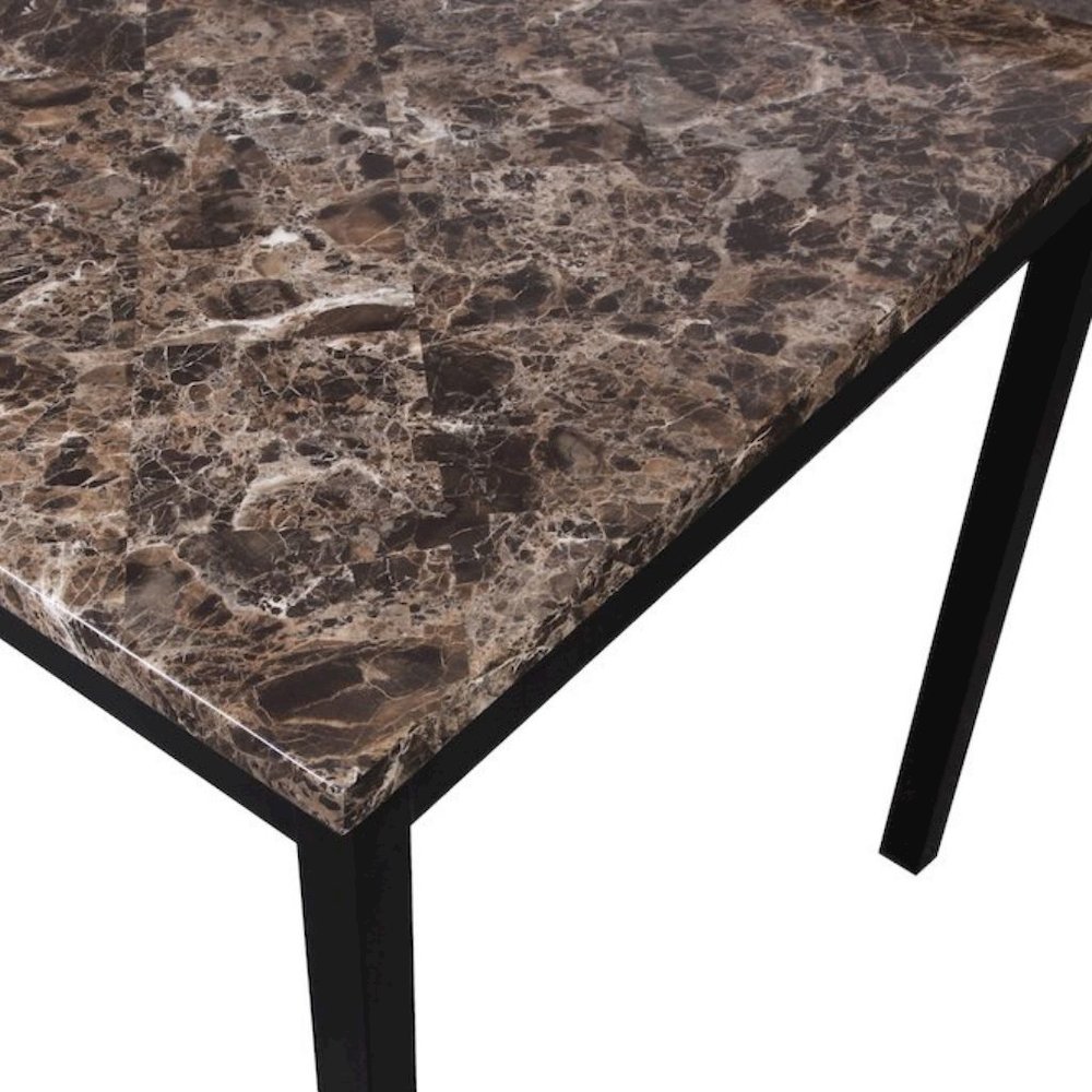 Modern Faux Marble Dining Table – Black Kitchen & Dining Room Tables. Picture 5