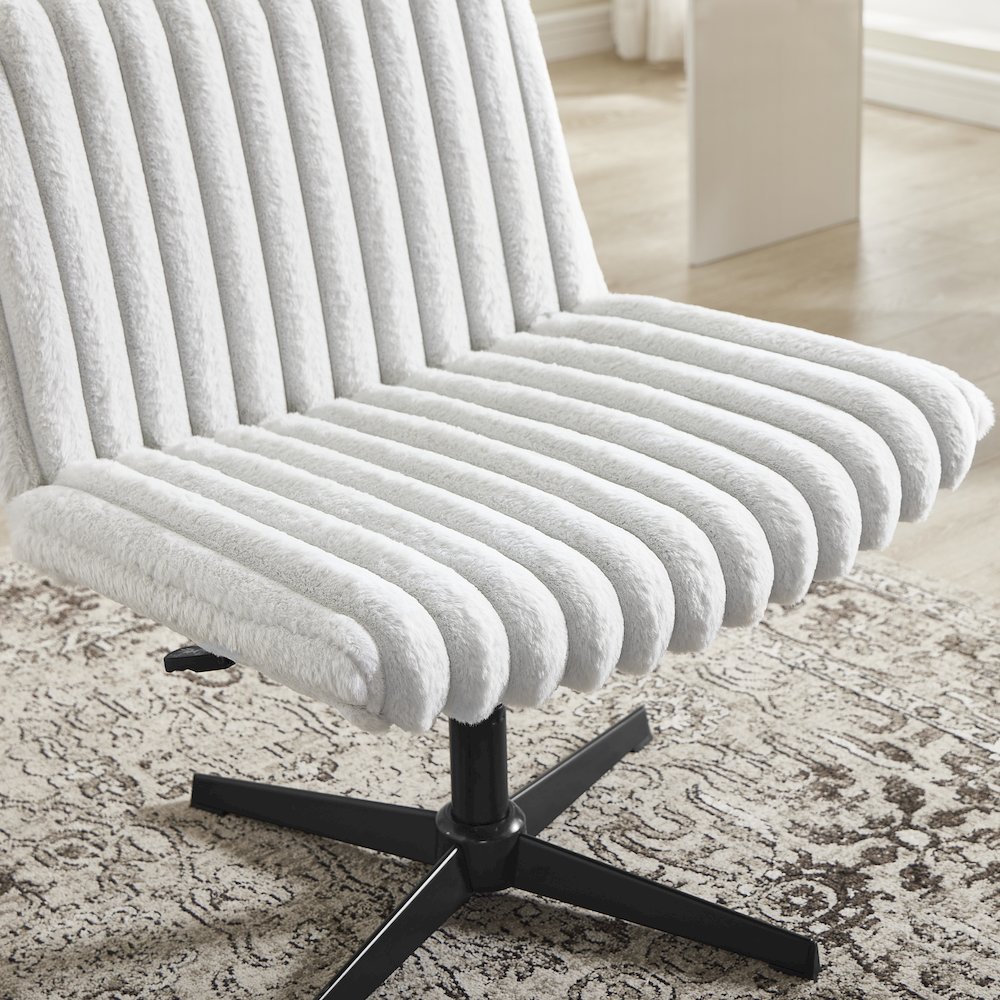 Blynn Adjustable Swivel Criss Cross Chair, Office Chair Vanity Chair. Picture 6