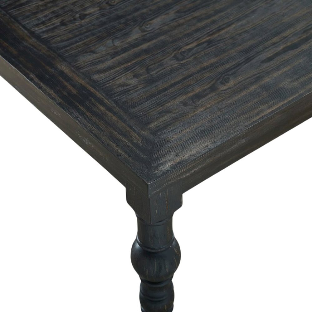 Gray Kitchen Table Chairs Set of 4, Wood Dining Set with Tufted Seats. Picture 7