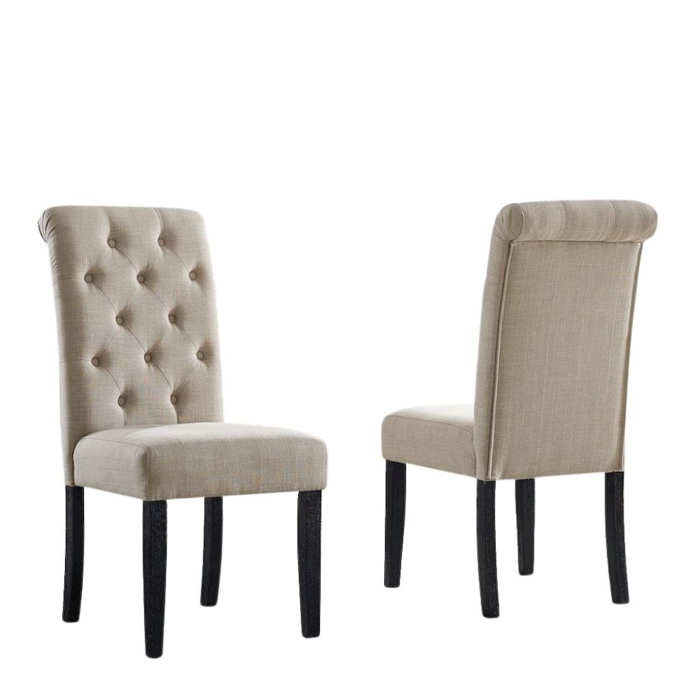 Tan Beige Dining Table with Chairs Set for 6, Kitchen and Dining Room Set. Picture 4