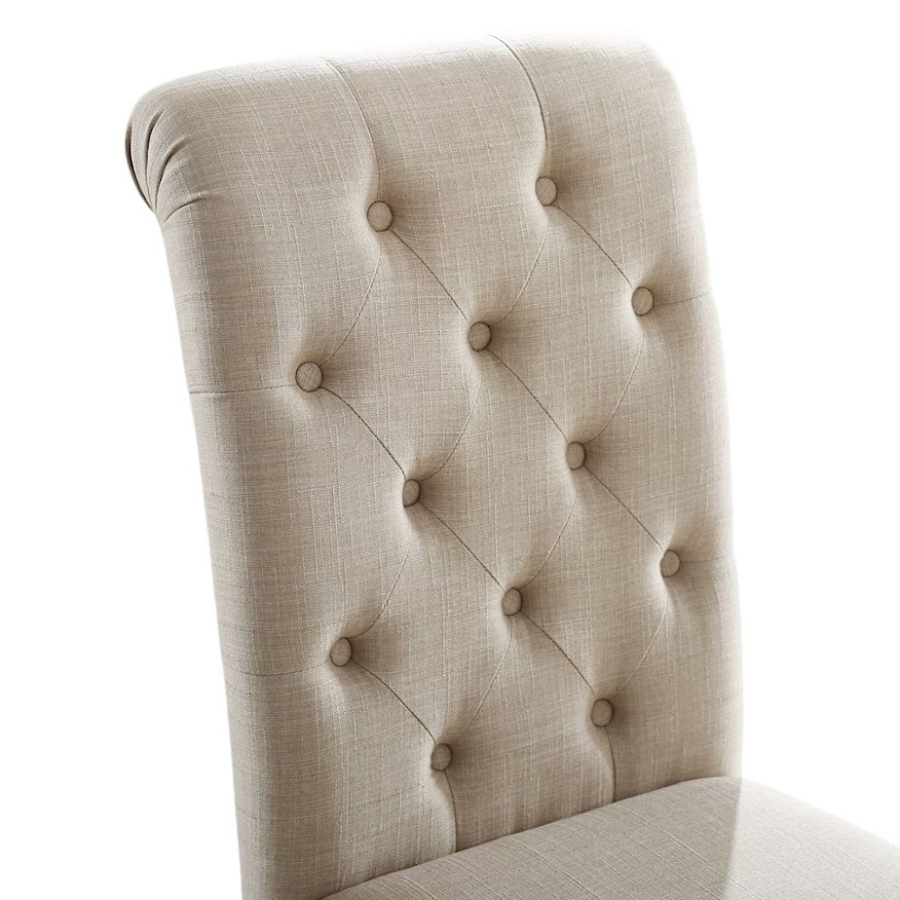 Tan Beige Dining Table with Chairs Set for 6, Kitchen and Dining Room Set. Picture 8