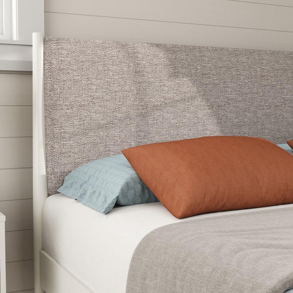 Feeney 3-Pc Bedroom Set, Platform Bed with Two Nightstands, Cream White, Queen. Picture 7