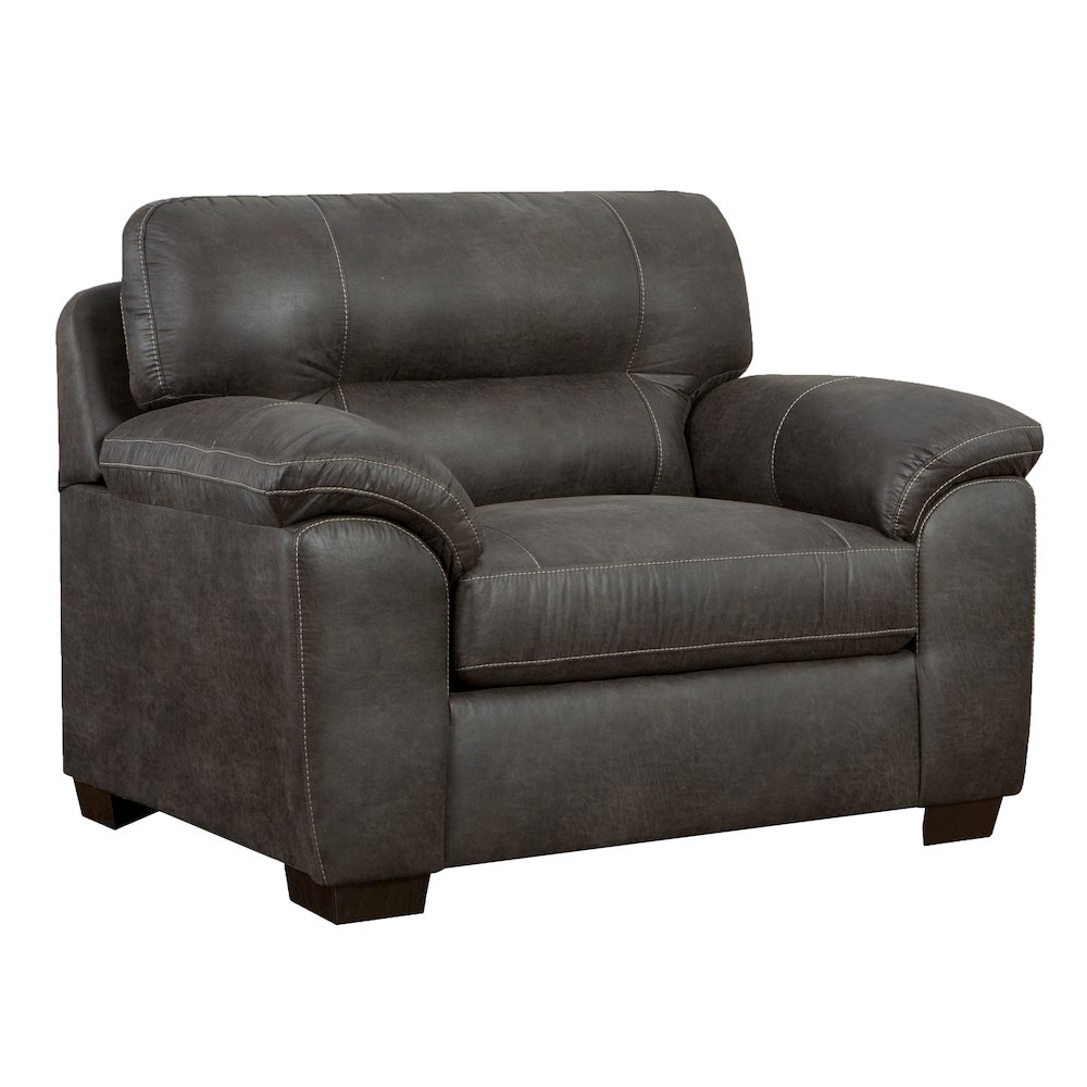 Tirana Contemporary Fabric Pillow-top Arm Chair in Sequoia Ash. Picture 4