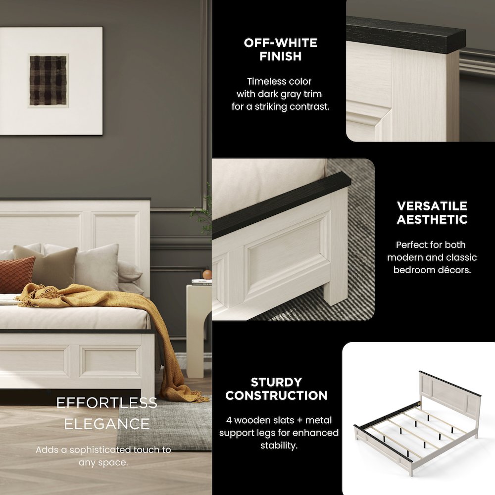 Realynn 3-Pc Bedroom Set, King Panel Bed, 2 Nightstands. Picture 8