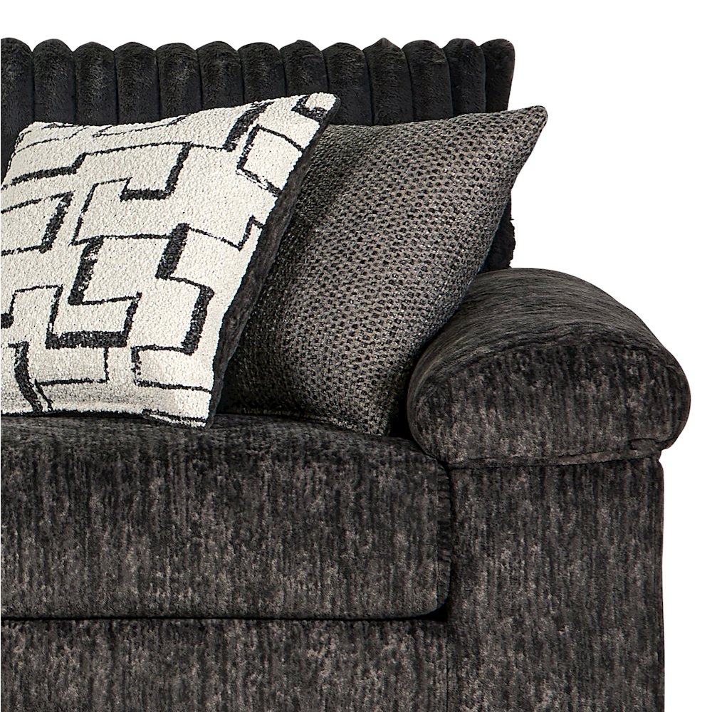 Nason Wide Wale Corduroy Sofa, Loveseat, and Cuddle Chair Set, Charcoal. Picture 12