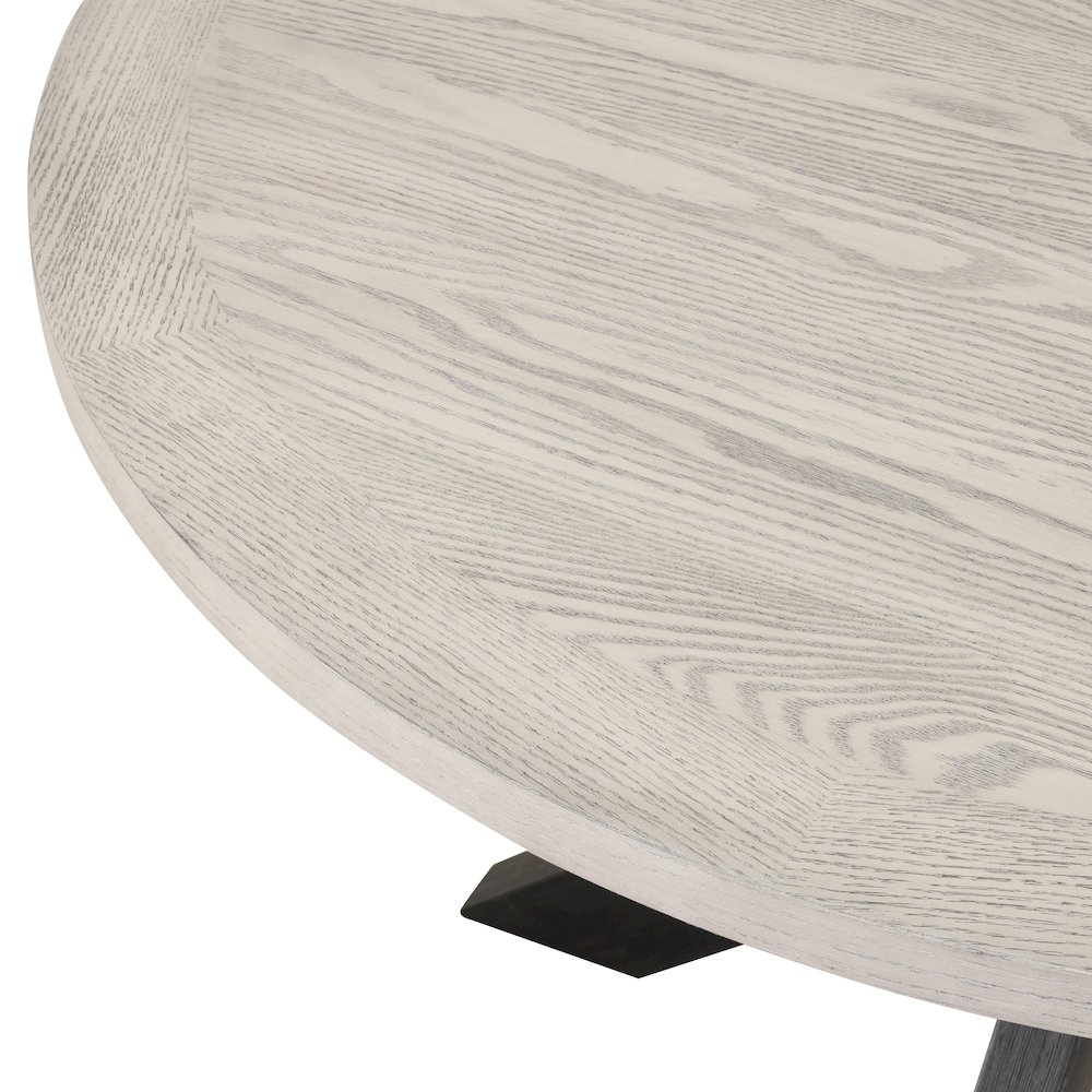 Gates Round Dining Table, Criss-Cross Base, Gray. Picture 6