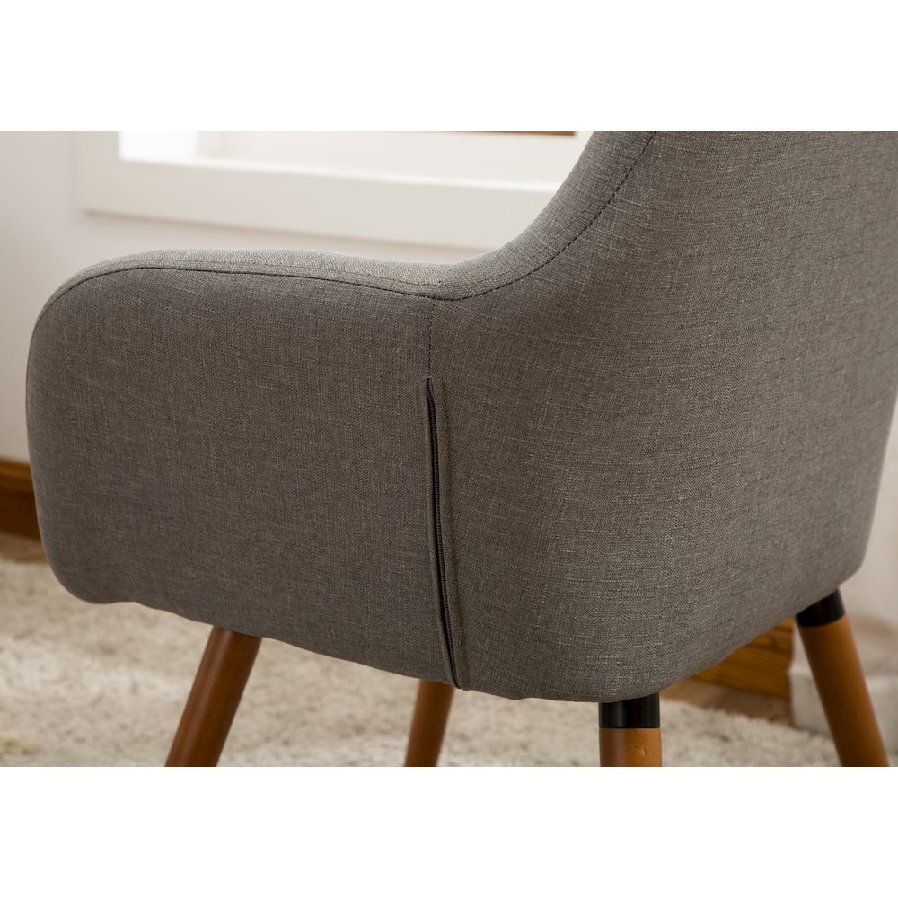 Tuchico Contemporary Fabric Accent Chair, Gray. Picture 8