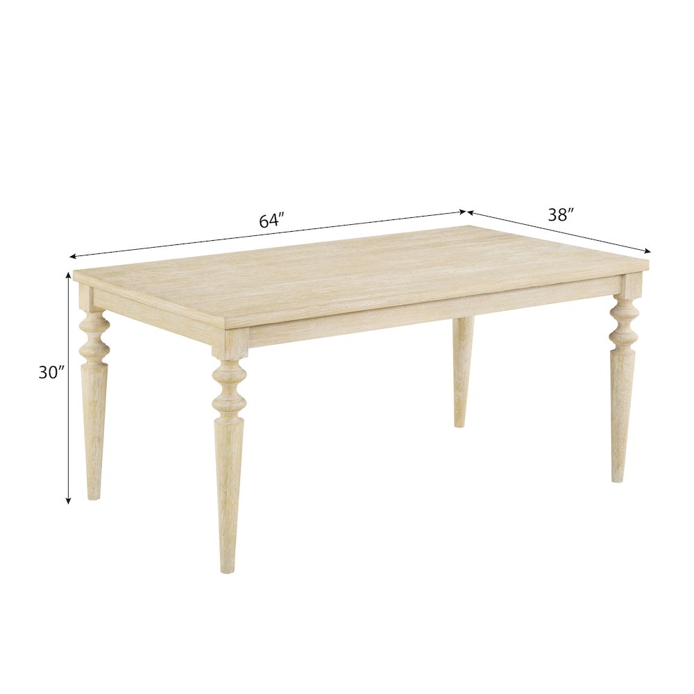 Amonia 7-Pc Dining Set, Turned-Leg Dining Table with 6 Tufted Chairs, Charcoal. Picture 3
