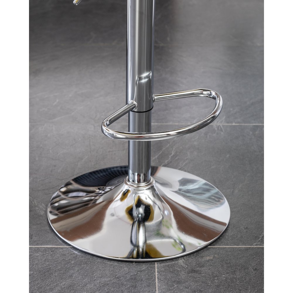 Breni Velvet Diamond Tufted Swivel Adjustable Height Barstool, Set of 2, Yellow. Picture 11