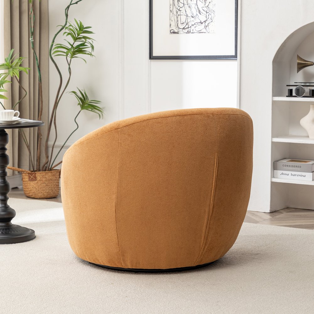 Winnie Modern Barrel Chair, 360° Swivel. Picture 5