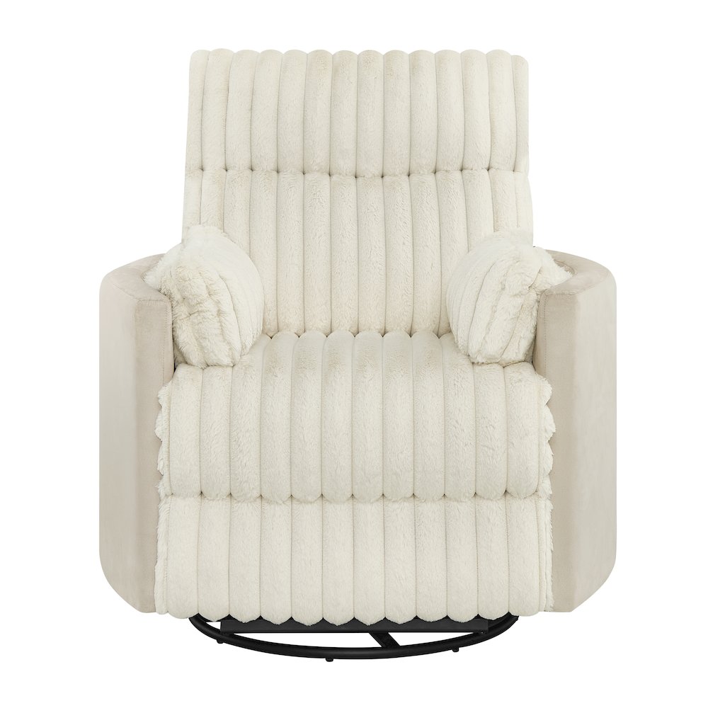 Bocaton Wide Wale Corduroy Upholstery Manual Recliner. Picture 6
