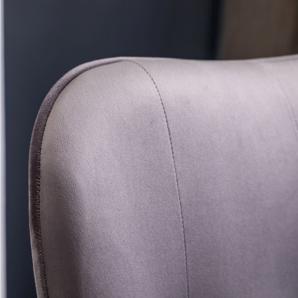 Doarnin Contemporary Silky Velvet Tufted Button Back Accent Chair, Gray. Picture 14