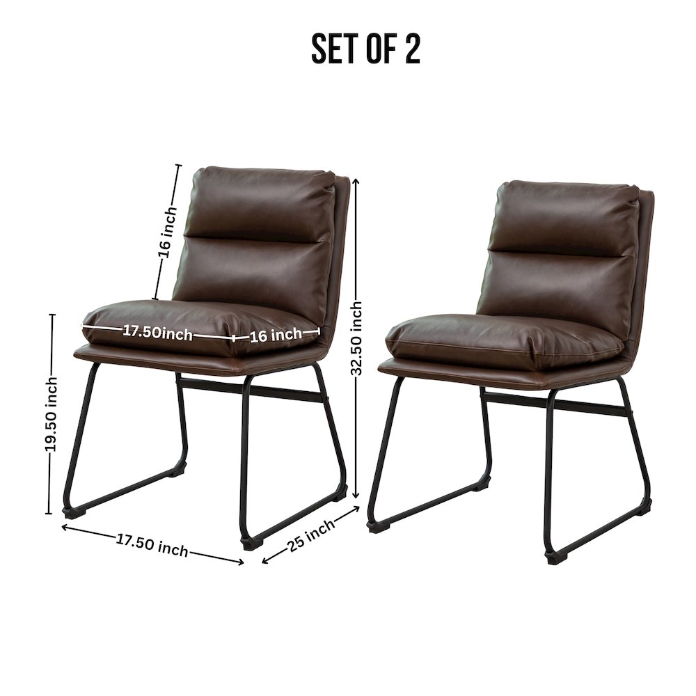 Milos Upholstered Dining Chairs, Set of 2. Picture 13