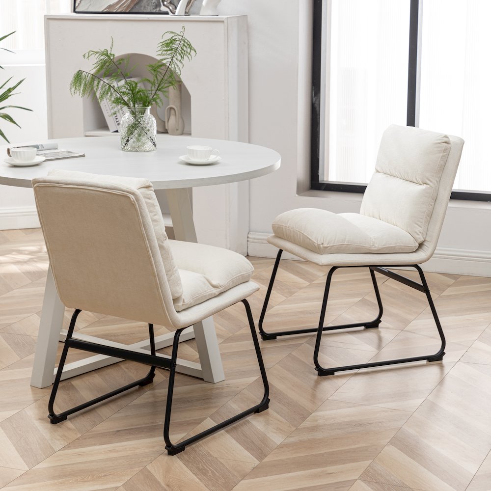 Innes 5-Pc Round Dining Set, Trestle Table with 4 Chairs. Picture 8