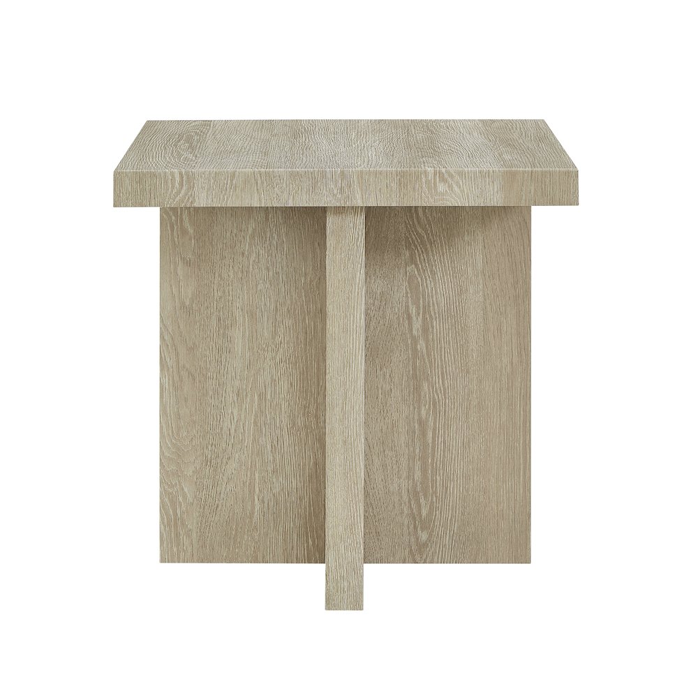 Mchome Square End Table, Nightstand, Oak Finish. Picture 8