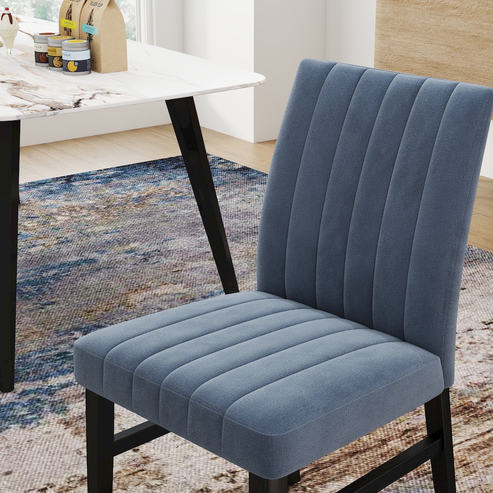 Wendell Contemporary Upholstered Dining Chairs, Set of 2. Picture 6