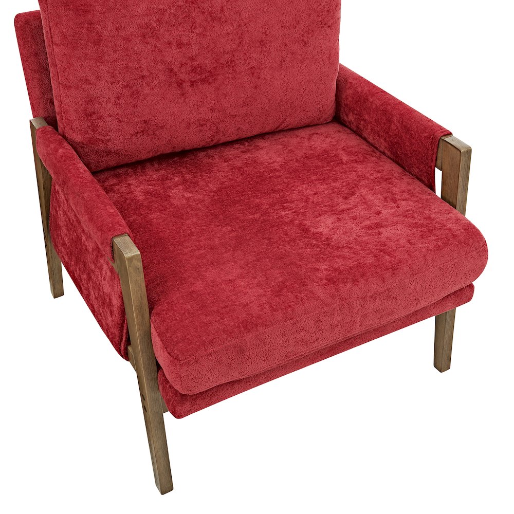 Kelly Mid-Century Modern Velvet Accent Armchair. Picture 3