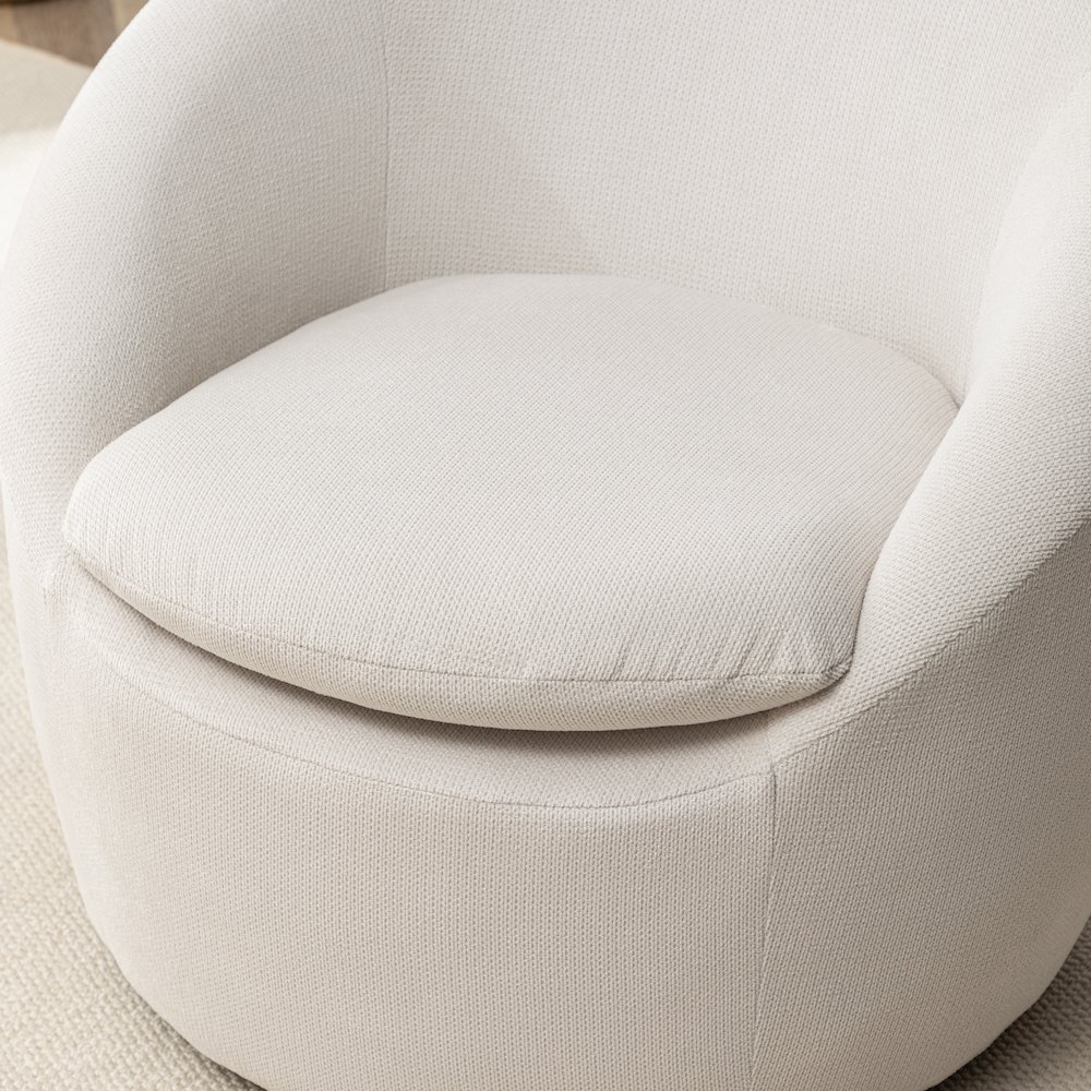 Winnie Modern Barrel Chair, 360° Swivel. Picture 8