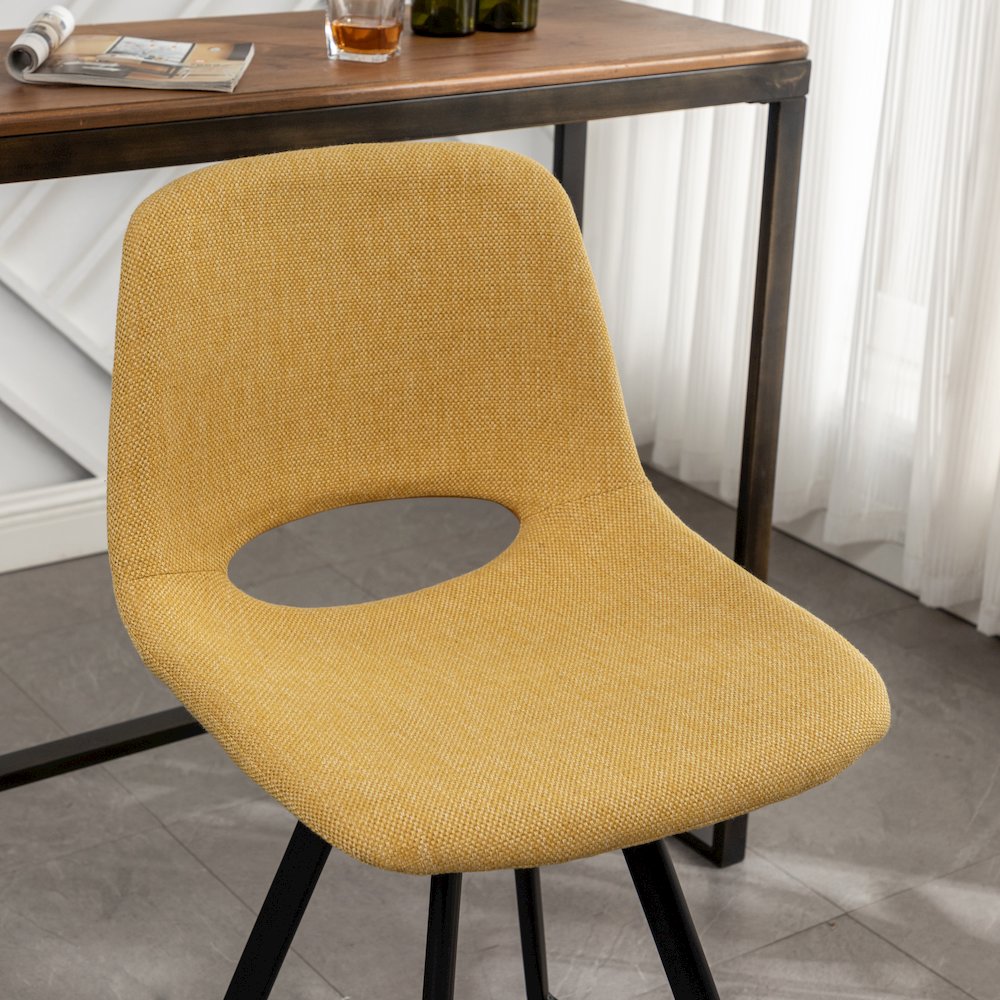 Porth Fabric Kitchen 28.25" Barstools, Set of 2, Yellow. Picture 8