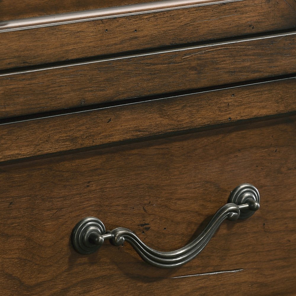 Maderne Traditional Wood 3-Drawer Nightstand, Antique Walnut Finish. Picture 3