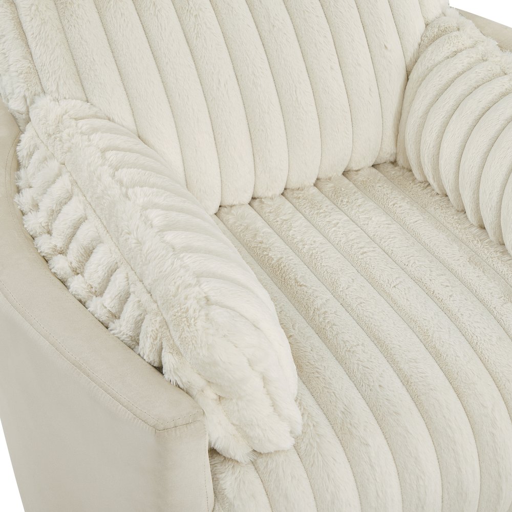 Bocaton Wide Wale Corduroy Upholstery Manual Recliner. Picture 8