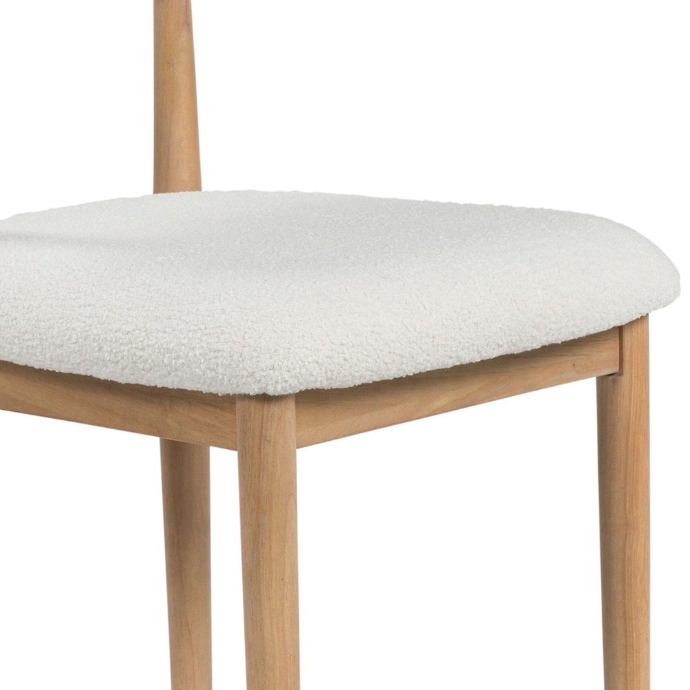 Ellis Boucle Upholstered Dining Chairs, Set of 2. Picture 8
