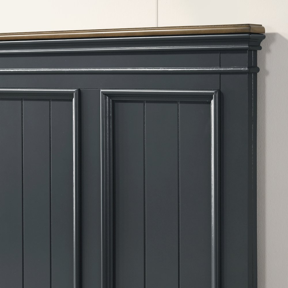 Clelane Shiplap Wood Panel Bed, King, Slate Blue. Picture 4