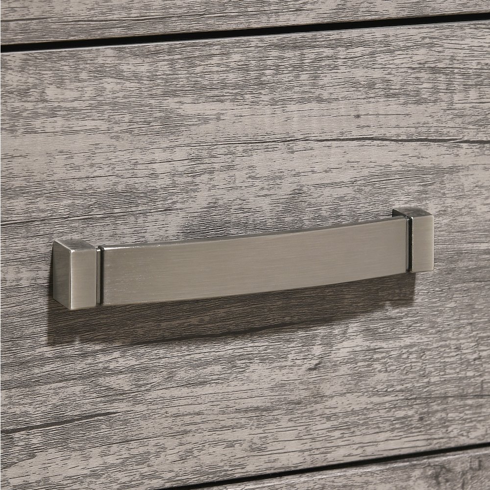 Weathered Gray Wood Bedroom Set, Queen Bed, Dresser, Mirror,2 Nightstands, Chest. Picture 11