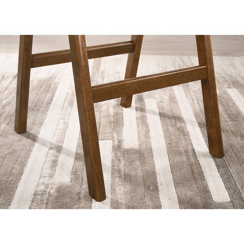 Malvern Mid-Century Modern Wood Stackable Barstools, Set of 2. Picture 4
