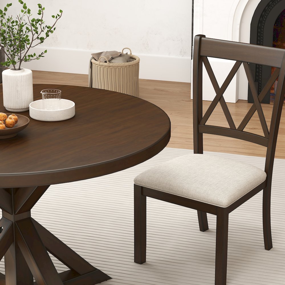 Windvale Dining Set,Cross-Buck Table with 4 Chairs. Picture 11