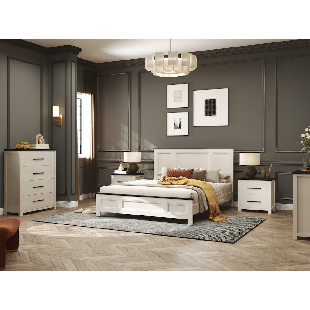 Realynn 6-PC Wood Bedroom Set, Queen Size, Off-White Finish. Picture 3