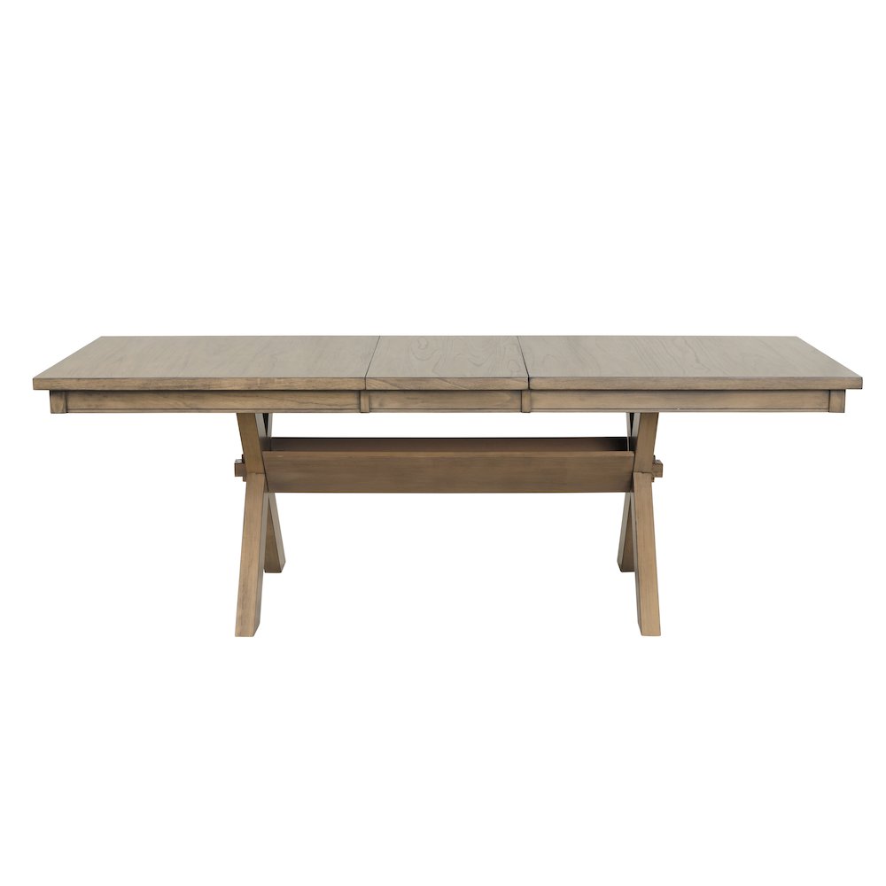 Raven Wood 9-PC Dining Set, Extendable Table with 8 Chairs, Glazed Pine Brown. Picture 6