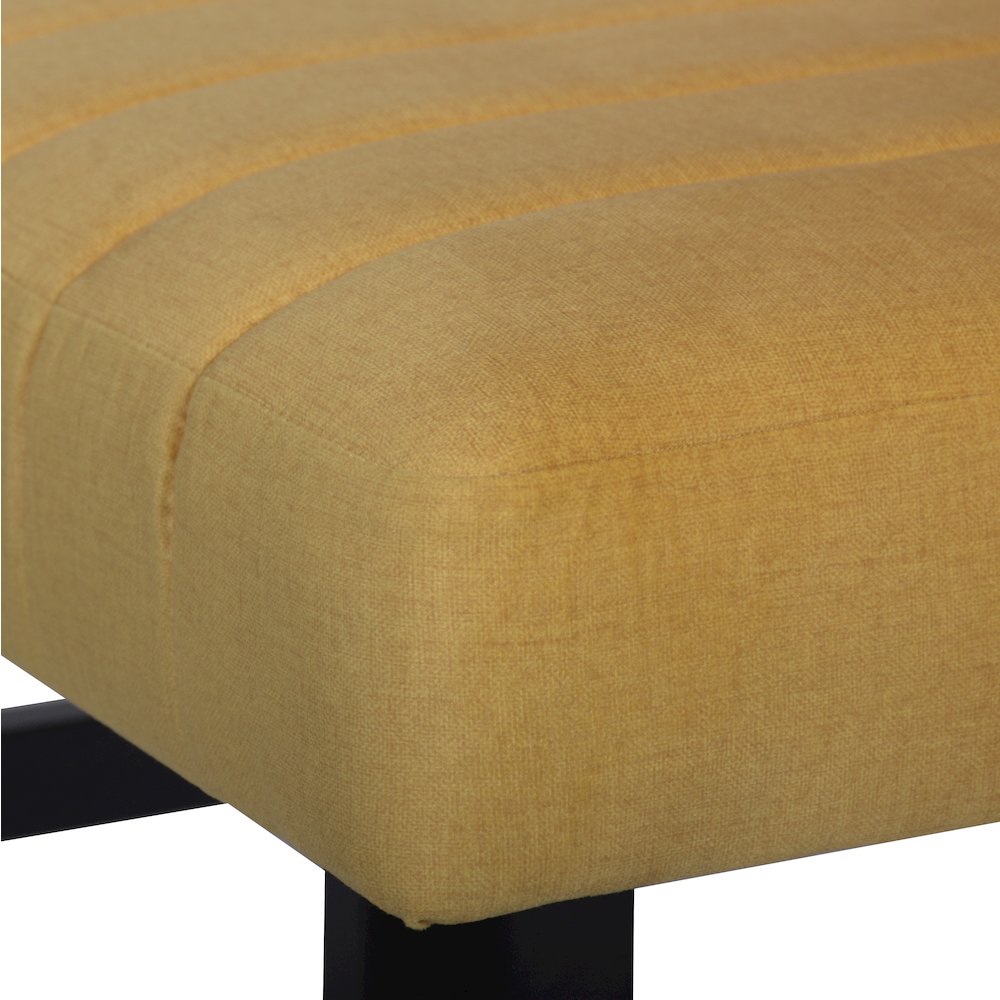 Butler 5-PC Round Dining Set, Pedestal Dining Table with 4 Side Chairs, Yellow. Picture 14